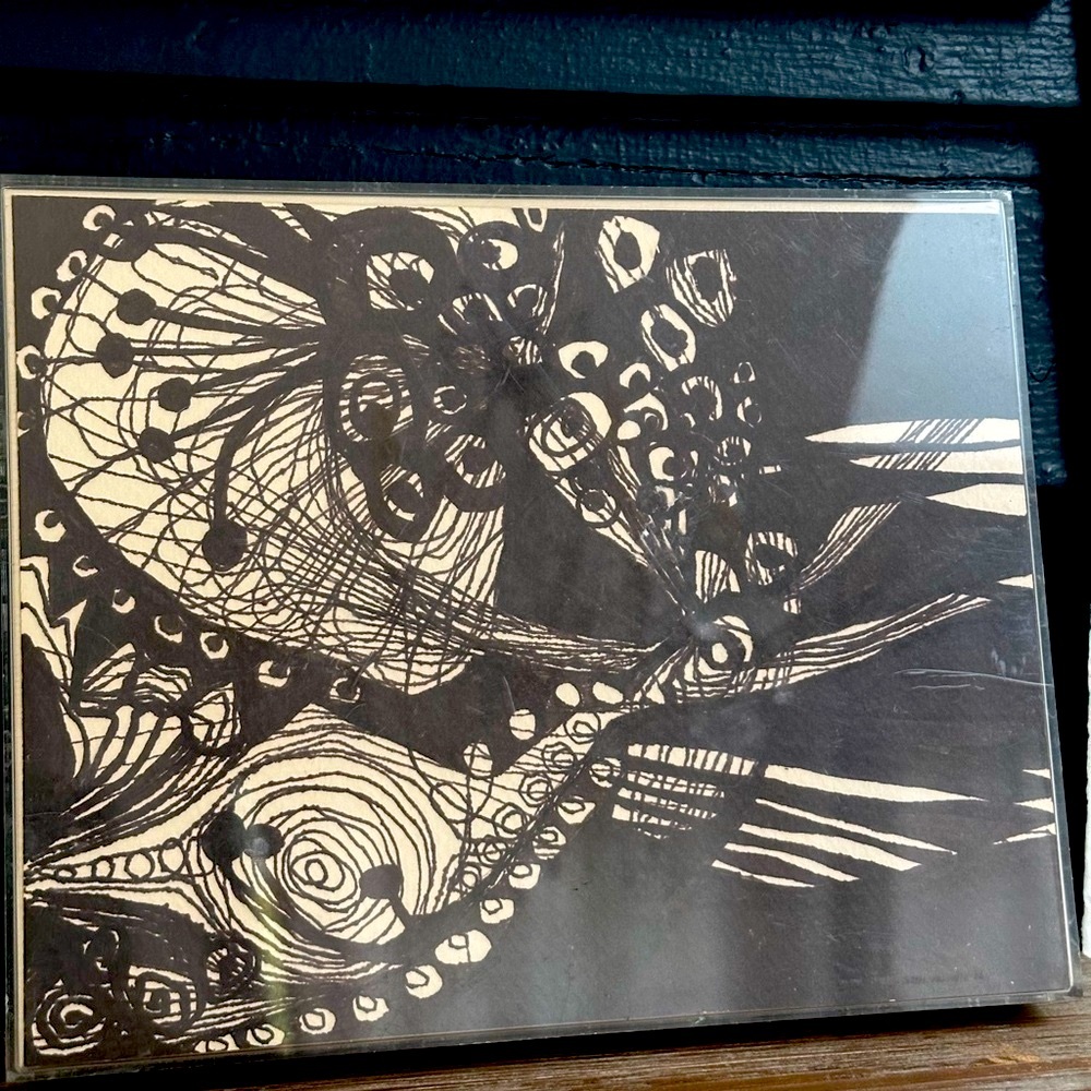 Monochrome Abstract Art Illustration